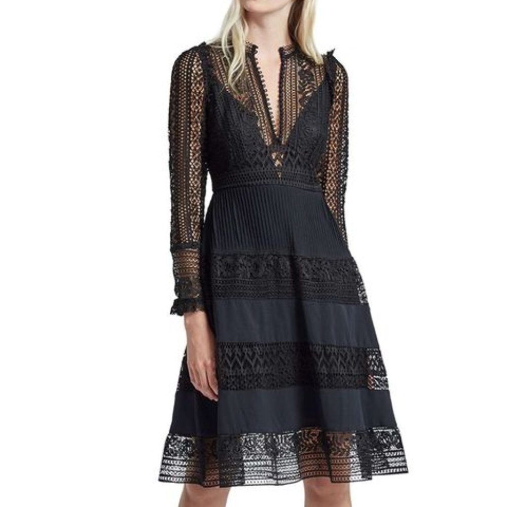 Black Lace French Connection Dress NWOT